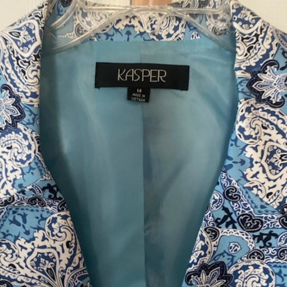 Kasper Women's Paisley Pattern Blazer - Sz 14 - Picture 2 of 5